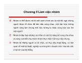 Bài giảng Quản lý học - Chương 9: Làm việc nhóm