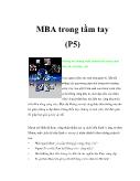 MBA trong tầm tay (Phần 5)