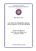 Luận án Các nhân tố ảnh hưởng tới giá chứng khoán tại TP. Hồ Chí Minh