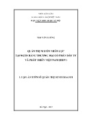 Luận án Quản trị nguồn nhân lực tại Ngân hàng Đầu tư và Phát triển Việt Nam (BIDV)