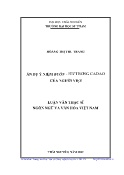 Luận văn Ẩn dụ ý niệm buồn - vui trong ca dao của Người Việt