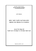 Luận văn Biểu thức ngôn ngữ rào đón trong tác phẩm của Vi Hồng