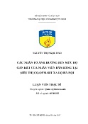 Luận văn Các nhân tố ảnh hưởng đến mức độ gắn kết của nhân viên bán hàng tại Siêu thị Co.opmart Xa Lộ Hà Nội