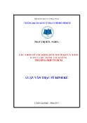 Luận văn Các nhân tố tác động đến thu nhập cá nhân – hàm ý cho chính sách công – trường hợp TP HCM