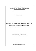 Luận văn Các yếu tố ảnh hưởng đến năng suất lao động nông nghiệp tỉnh An Giang