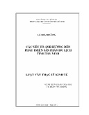 Luận văn Các yếu tố ảnh hưởng đến phát triển sản phẩm du lịch tỉnh Tây Ninh