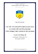 Luận văn Các yếu tố ảnh hưởng đến sự hài lòng của sinh viên trường Đại học Công nghiệp Thực phẩm Tp. Hồ Chí Minh