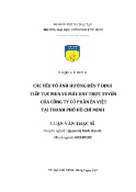 Luận văn Các yếu tố ảnh hưởng đến ý định tiếp tục mua vé máy bay trực tuyến của Công ty Cổ phần Én Việt tại Thành phố Hồ Chí Minh