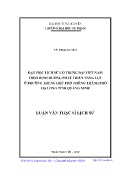 Luận văn Dạy học lịch sử cổ trung đại Việt Nam theo định hướng phát triển năng lực ở trường Trung học Phổ thông Thành phố Hạ Long tỉnh Quảng Ninh