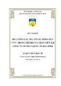 Luận văn Đo lường các yếu tố tác động đến lòng trung thành của nhân viên tại công ty cổ phần quốc tế Hòa Bình