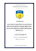 Luận văn Đo lường sự hài lòng của người dân khi sử dụng dịch vụ hành chính công tại UBND Thành phố Pleiku, tỉnh Gia Lai