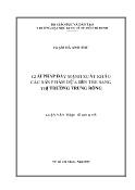 Luận văn Giải pháp đẩy mạnh xuất khẩu các sản phẩm dừa Bến Tre sang thị trường Trung Đông