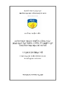 Luận văn Giải pháp hoàn thiện công tác đào tạo tại Tổng công ty Điện lực Thành phố Hồ Chí Minh