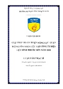 Luận văn Giải pháp hoàn thiện năng lực quản trị nguồn nhân lực tại Công ty Điện lực Bình Phước đến năm 2020