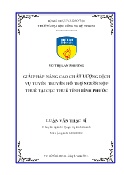 Luận văn Giải pháp nâng cao chất lượng dịch vụ tuyên truyền hỗ trợ người nộp thuế tại cục thuế tỉnh Bình Phước