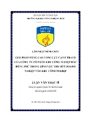 Luận văn Giải pháp nâng cao năng lực cạnh tranh của Công ty cổ phần khu công nghiệp Bắc Đồng Phú (BĐP) trong lĩnh vực thu hút doanh nghiệp khu công nghiệp đến năm 2020