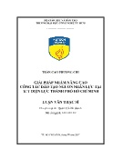 Luận văn Giải pháp nhằm nâng cao công tác đào tạo nguồn nhân lực tại Tổng công ty Điện lực Thành phố Hồ Chí Minh