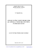 Luận văn Giáo dục hướng nghiệp cho học sinh qua môn Địa lí trung học phổ thông ở tỉnh Thái Nguyên