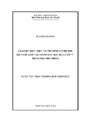 Luận văn Giáo dục kiến thức về chủ quyền lãnh thổ, biên giới quốc gia trong dạy học Địa lí lớp 12 - Trung học phổ thông