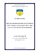 Luận văn Hiệu quả kinh doanh thẻ tại Ngân hàng Nông nghiệp và phát triển nông thôn Việt Nam - Chi nhánh tỉnh Bình Phước