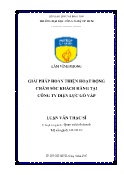 Luận văn Hoàn thiện hoạt động chăm sóc khách hàng tại Công ty điện lực Gò Vấp