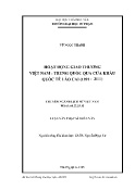 Luận văn Hoạt động giao thương Việt Nam - Trung Quốc qua cửa khẩu quốc tế Lào Cai (1991 - 2011)