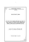 Luận văn Kiểm soát các yếu tố tác động tiêu cực đến hiệu quả đầu tư công trong dự án xây dựng công trình giao thông trên địa bàn tỉnh Bình Dương