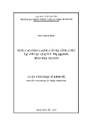 Luận văn Nâng cao chất lượng cán bộ, công chức tại Chi cục Quản lý thị trường tỉnh Thái Nguyên