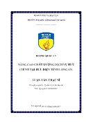 Luận văn Nâng cao chất lượng dịch vụ Bưu chính tại Bưu điện tỉnh Long An