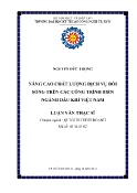 Luận văn Nâng cao chất lượng dịch vụ đời sống trên các công trình biển ngành dầu khí Việt Nam