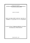 Luận văn Nâng cao chất lượng nhân lực tại Công ty Cổ phần ô tô vận tải hành khách Hải Hưng