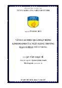 Luận văn Nâng cao hiệu quả hoạt động kinh doanh của Ngân hàng thương mại Cổ phần Tiên phong