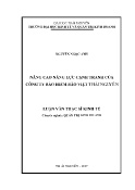 Luận văn Nâng cao năng lực cạnh tranh của Công ty bảo hiểm Bảo Việt Thái Nguyên