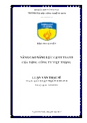 Luận văn Nâng cao năng lực cạnh tranh của Tổng công ty Việt Thắng