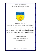 Luận văn Nghiên cứu các nhân tố ảnh hưởng đến động lực làm việc của nhân viên Ngân hàng TMCP Đầu tư và Phát triển Việt Nam trên địa bàn tỉnh Đồng Nai