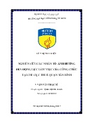 Luận văn Nghiên cứu các nhân tố ảnh hưởng đến động lực làm việc của công chức tại Chi cục thuế Quận Tân Bình