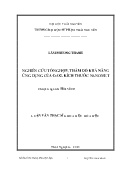 Luận văn Nghiên cứu tổng hợp, thăm dò khả năng ứng dụng của CeO₂, kích thước nanomet