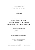 Luận văn Nghiên cứu ứng dụng phần mềm matlab để tính ph của các hệ axit – bazơ phức tạp