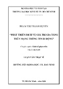 Luận văn Phát triển dịch vụ giá trị gia tăng trên mạng thông tin di động