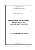 Luận văn Phương pháp phổ hấp thụ nguyên tử xác định hàm lượng cadimi và chì trong chè xanh ở Thái Nguyên