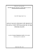 Luận văn Quản lý chi ngân sách nhà nước cho đầu tư xây dựng cơ bản trên địa bàn huyện Võ Nhai tỉnh Thái Nguyên
