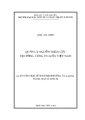 Luận văn Quản lý nguồn nhân lực tại Tổng công ty Giấy Việt Nam