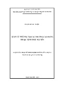 Luận văn Quản lý nhân sự tại các trường Cao đẳng thuộc tỉnh Thái Nguyên