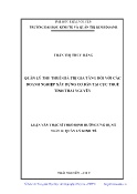 Luận văn Quản lý thu thuế giá trị gia tăng đối với các doanh nghiệp xây dựng cơ bản tại Cục thuế tỉnh Thái Nguyên