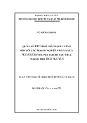 Luận văn Quản lý thu thuế gtgt đối với các doanh nghiệp nhỏ và vừa ngoài quốc doanh tại chi cục thuế Thành phố Thái Nguyên