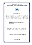 Luận văn Quản trị rủi ro lãi suất tại các ngân hàng thương mại Việt Nam - Đinh Thị Thu Hiền