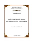 Luận văn Quản trị rủi ro tác nghiệp tại ngân hàng TMCP Phương Đông
