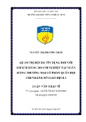 Luận văn Quản trị rủi ro tín dụng đối với doanh nghiệp tại Ngân hàng Thương mại Cổ phần Quân Đội – Chi nhánh Sở Giao Dịch 2