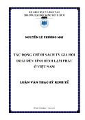 Luận văn Tác động chính sách tỷ giá hối đoái đến tình hình lạm phát ở Việt Nam