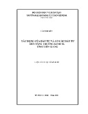 Luận văn Tác động của đầu tư và cơ cấu đầu tư đến tăng trưởng kinh tế tỉnh Tiền Giang